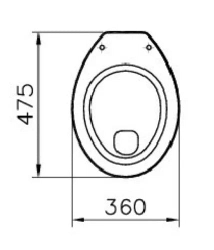 Procasa Normus cuvette à poser avec plate-forme sortie AO 360 x 475 mm - blanc - pour réservoir mi-haut/haut