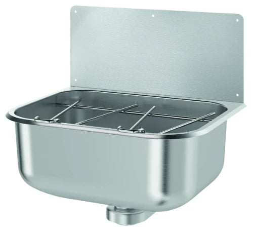 VIDOIR DELABIE 445 - 360 o 200 ! inox 304 mural poli santiné - AVEC DOSSERET