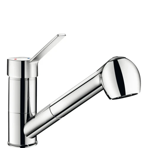 MELANGEUR DE LAVABO MONO-COMMANDE DELABIE chromé brise jet-pluie bec orientable+douchette extract.+manette pleine