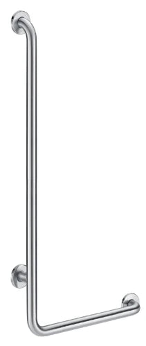 DELABIE L-vormige greep rechts gesatineerd 1150x450 - dia 32mm mat rvs