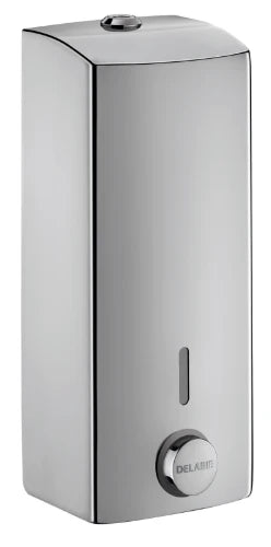 DISTRIBUTEUR SAVON DELABIE 1 104 - 89 o 252 ! inox satiné antivandalisme avec serrure -anti goutte-anti bloc
