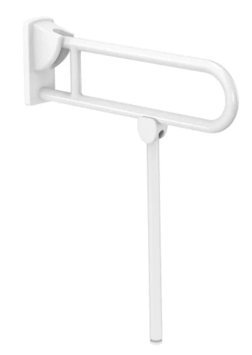 DELABIE opklapbare greep met voet nylon 650mm wit