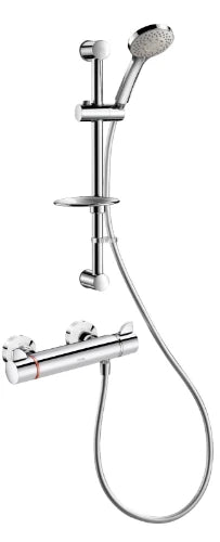 THERMOSTAT DE DOUCHE DELABIE SECURITHERM porte savon ensemble de douche (barre 670mm) pomme & flexible