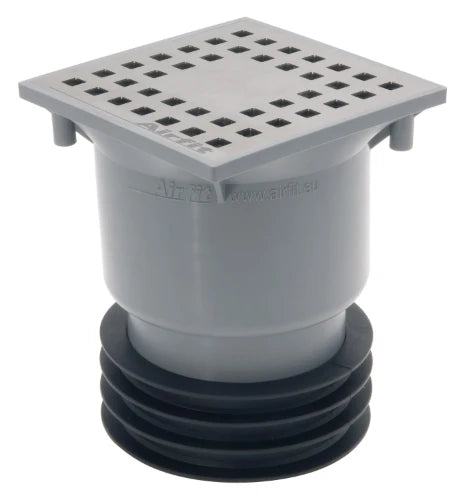 Airfit PP sterfput-siphon de sol 120 x 120 mm - sortie verticale 110 mm - hauteur réglable