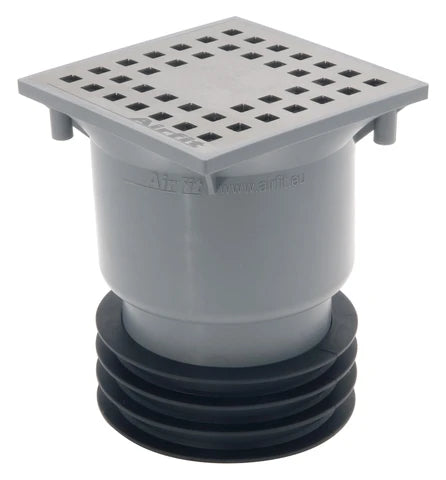 Airfit PP sterfput-siphon de sol 120 x 120 mm - sortie verticale 110 mm - hauteur réglable