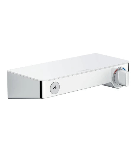 Hansgrohe Select 300 rob. thermostat. douche blanc/chromé apparent avec tablette