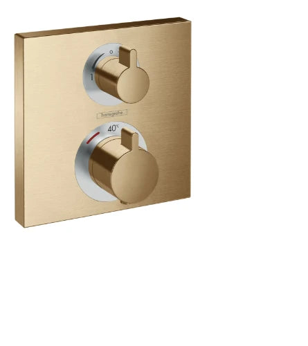 Hansgrohe Ecostat Square set de finition mural encastré bronze brossé 2 fonctions