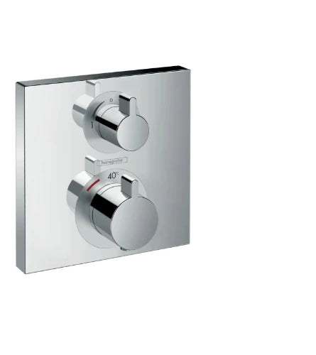 Hansgrohe Ecostat Square set de finition - chromé - 2 systèmes
