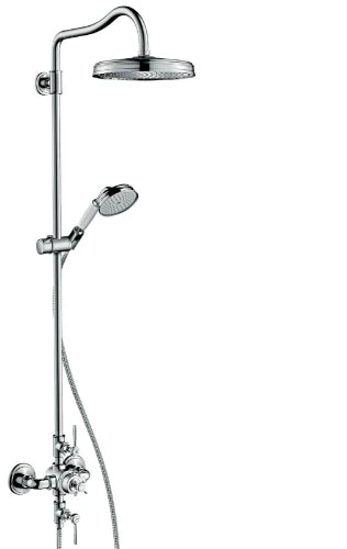COLONNE DE DOUCHE AXOR MONTREUX chromé showerpipe compose de thermostat-douchette-flex-douche a tete