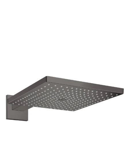 Hansgrohe Raindance E douche de tête mural 300 MM - 300 MM o noir chromé brossé 1 jet avec bras de douche
