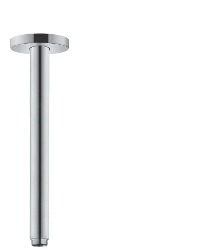 Hansgrohe bras de douche 27MM montage au plafond chromé sailli 300mm - rosace ronde 80mm