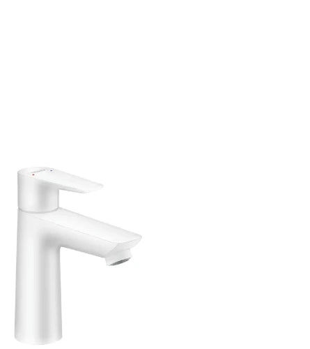 Hansgrohe Talis E mitigeur lavabo Comfortz110 blanc mat sailli 112 mm, avec vidage avec tirette