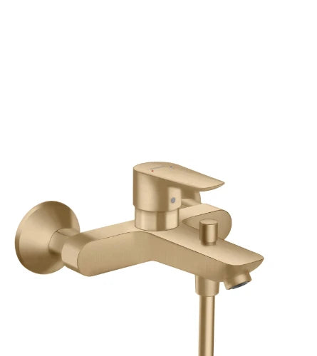Hansgrohe Talis E mitigeur bain apparent bronze brossé bec pour bain avec quickclean mousseur et inverseur