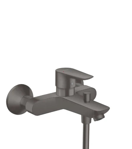 Hansgrohe Talis E mitigeur bain apparent noir brossé bec pour bain avec quickclean mousseur et inverseur