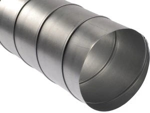 Sanutal Spiralit Clean tuyau galvanisé (longueur 3m) 125 mm - 0.4 mm - avec bouchons Clean - prix par longueur