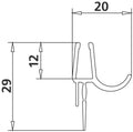 KERMI 4621 2x joint d'ïtanch.4600 08 Longueur: 550 mm