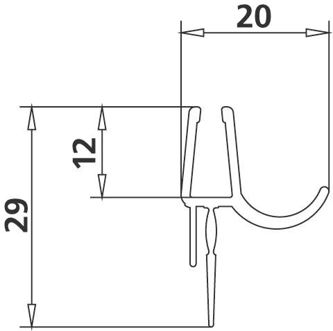 KERMI 4621 2x joint d'ïtanch.4600 08 Longueur: 550 mm