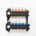 ProOne synthétique collecteur pré-monté pour chauffage par le sol avec débitmètres et vannes de réglage 4/4 - 5 x EK3/4