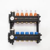 ProOne synthétique collecteur pré-monté pour chauffage par le sol avec débitmètres et vannes de réglage 4/4 - 5 x EK3/4