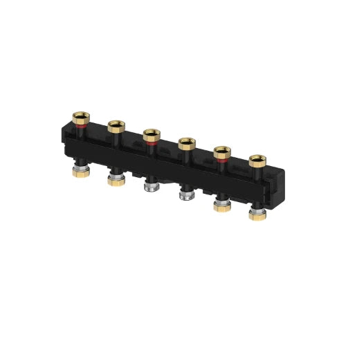 Meibes Meiflow S collecteur fermé 4/4 - 3 + 2 circuits de chauffage - noir