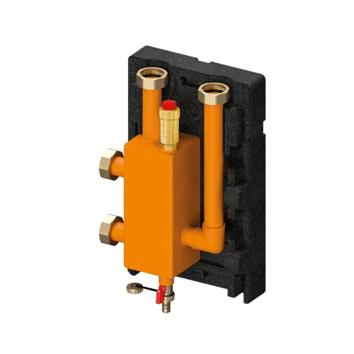 Meibes Meiflow S bouteille casse-pression DN32 - 70 kW - avec séparateur d'air-séparateur de boue-barreau aimanté