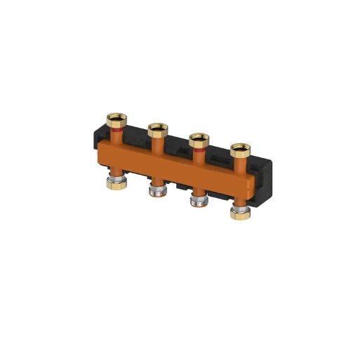 Meibes Meiflow S collecteur fermé 4/4 - 2 + 1 circuits de chauffage - noir