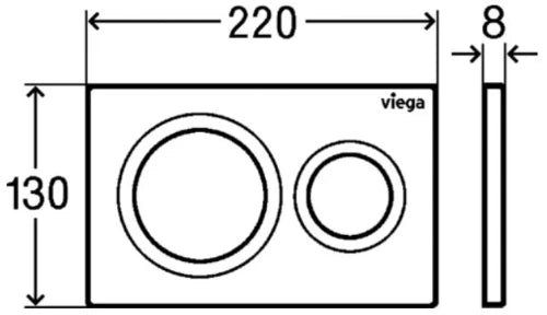 Viega Visign for Style 20 Bedieningsplaat 86101 kunststof mat zwart