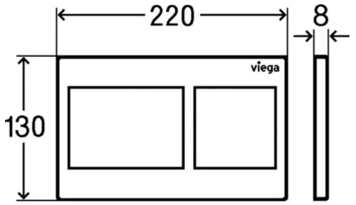 Viega Visign for Style 21 Bedieningsplaat 86111 kunststof mat zwart
