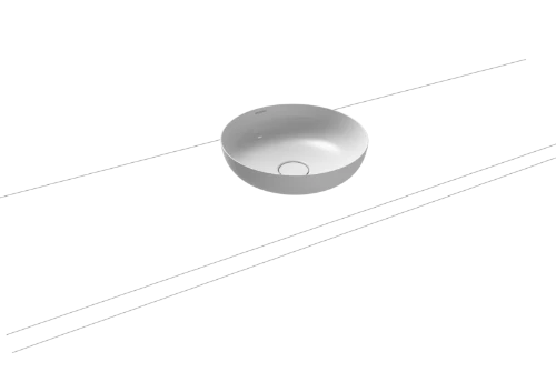 Kaldewei Miena vasque de lavabo ronde 380 mm - blanc alpine - sans trou de robinet - sans trop-plein - effet perlé