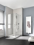 CLOISON LATERALE KERMI CADA XS 90 - 200 ! CM gris argent brillant ESG transparent regl. de 885-910mm,gauche,cadaclean