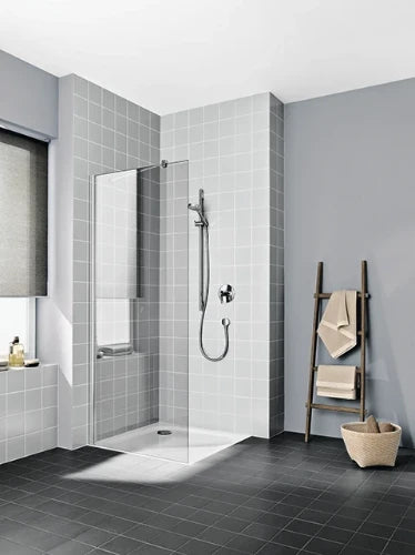 Kermi Cada XS TWF paroi de douche 1100 x 2000 mm - réglage 1075-1100 mm - verre de sécurité ESG clair clean - profilé: argent poli