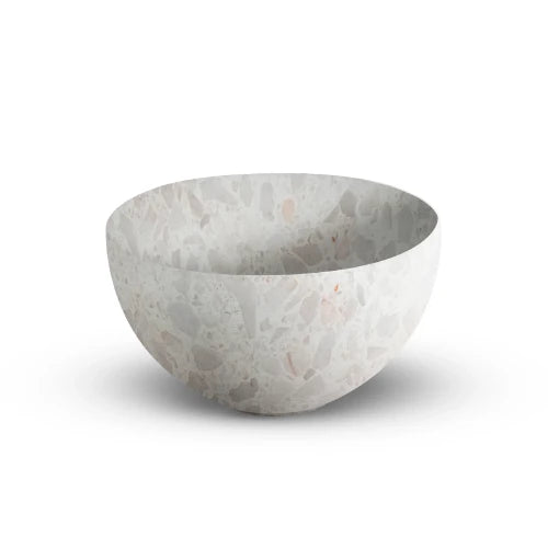 Looox Sink Collection lavabo à poser rond 230 mm - beige terrazzo - céramique - sans trou de robinet - sans trop-plein