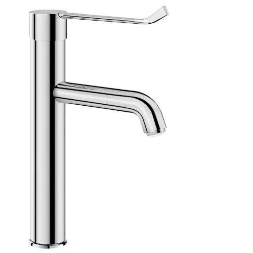 MELANGEUR DE LAVABO MONO-COMMANDE DELABIE SECURITHERM chromé levier PMR 215mm mitigeur à équilibrage de pression-corp int.lisse
