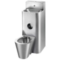 DELABIE Combi KOMPACT lavabo WC à poser au centre Inox 304 satiné