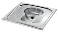 DELABIE WC turc SHA 700 1 effet d'eau avec siphon Ø1" Inox 304 sat.