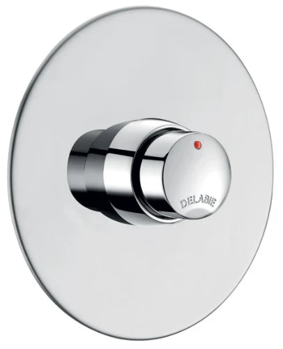 Delabie Temposoft robinet douche 1/2 chrome rosace Ø 130 mm à encastrer,fermeture automatique