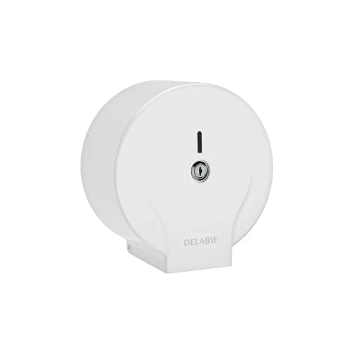 DELABIE Distributeur de papier WC pr bobine 200 m acier laqué blanc