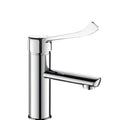 MELANGEUR DE LAVABO MONO-COMMANDE DELABIE chromé avec manette 128 mm/cart.diam 40/sans vidage/3lmin