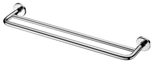 DELABIE Porte-serviette 2 barres Ø20 L.600 Inox poli brillant