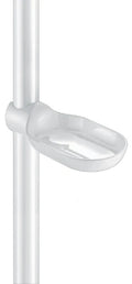 DELABIE Porte-savon coulissant clipsable Nylon blanc pr barre Ø25+32