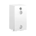 DELABIE Distributeur de papier WC 2 rouleaux Inox 304 époxy blanc