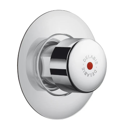 ROBINET TUB DE DOUCHE DELABIE TEMPOSTOP 3/4 M X 3/4 M a encastrer a/rosace (diam.70 mm) dans panneau