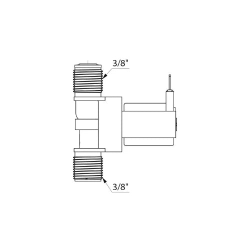 DELABIE Électrovanne M3/8" 12V +filtre pr TEMPOMATIC, BINOPTIC lavabo
