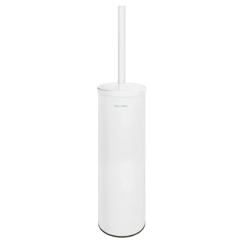 DELABIE Pot à balai WC mural avec couvercle Inox époxy blanc mat