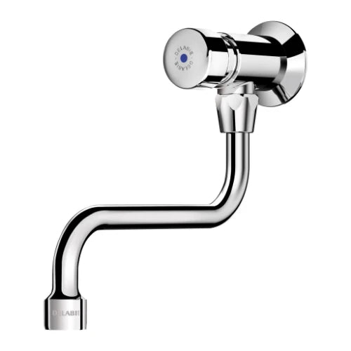 ROBINET DE SERVICE MURAL DELABIE TEMPOSTOP 1/2 M chromé temporise bec mobile 150 mm