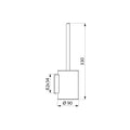 PORTE BROSSE DELABIE 125 MM - 90 MM poli inox 304 poli brillant fixation murale avec vis de blocage anti-vol