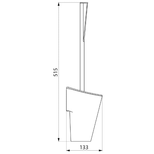 PORTE BROSSE DELABIE 133 MM - 515 ! blanc brillant nylon fixation murale manche long ergonomique + blocage antivol