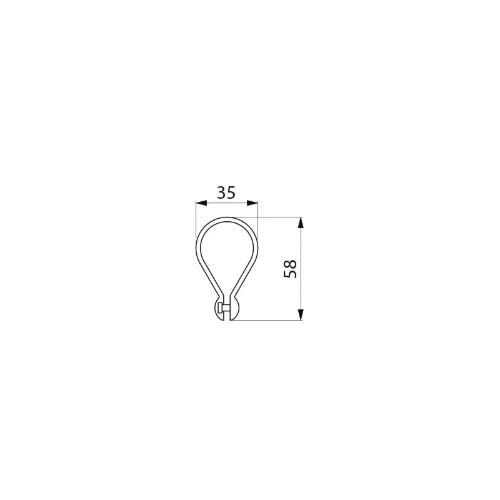 BAGUE-ANNEAU DE RIDEAU 40MM synthetique