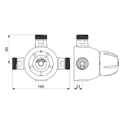 Delabie Premix 4/4 thermostat débit 90l/min