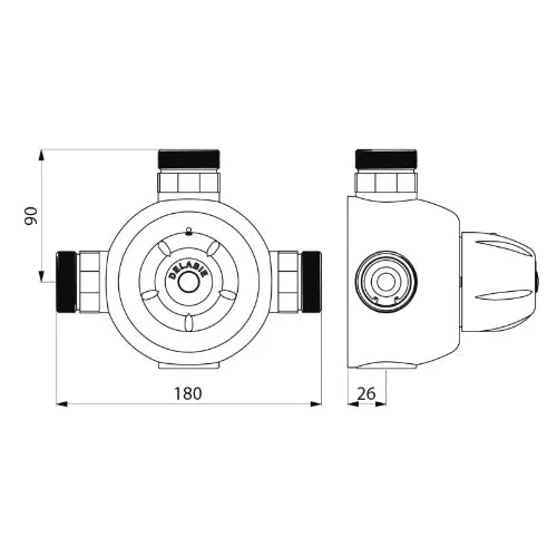 Delabie PREMIX thermostat 5/4 débit 140l/min